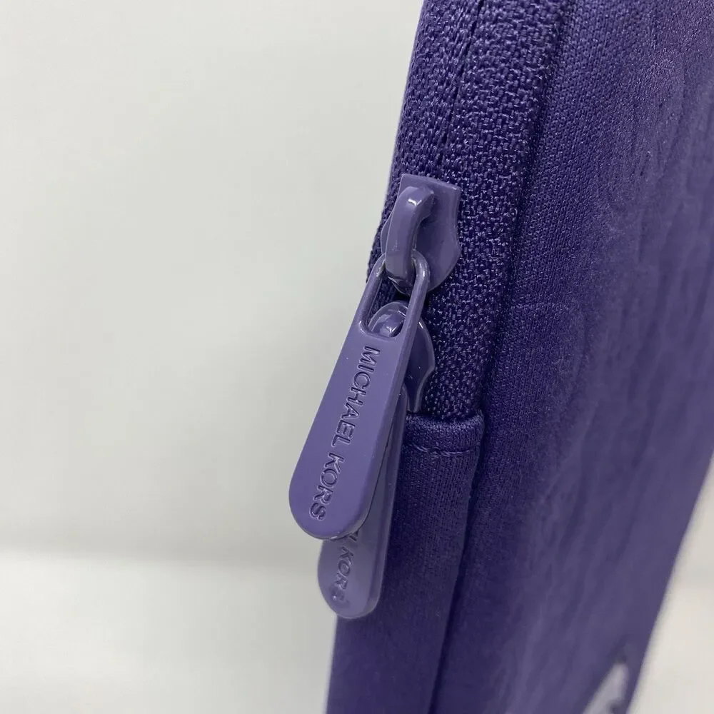 Michael Kors Purple Logo Neoprene i-Pad Tablet Protective Travel Case